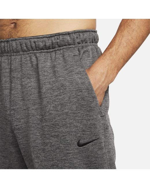 Nike Gray Therma-Fit Open Hem Fitness Pants 'Dark' for men