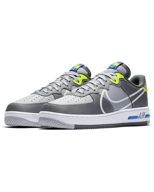Nike Blue Air Force 1 React 'Wolf' for men