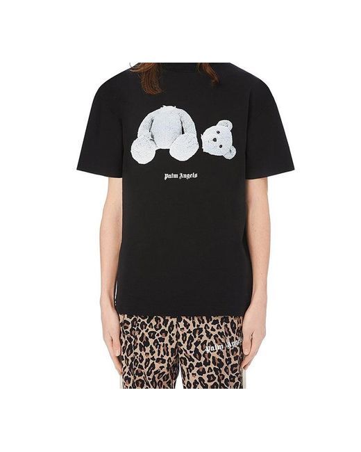Palm Angels Black Ice Bear Tee for men