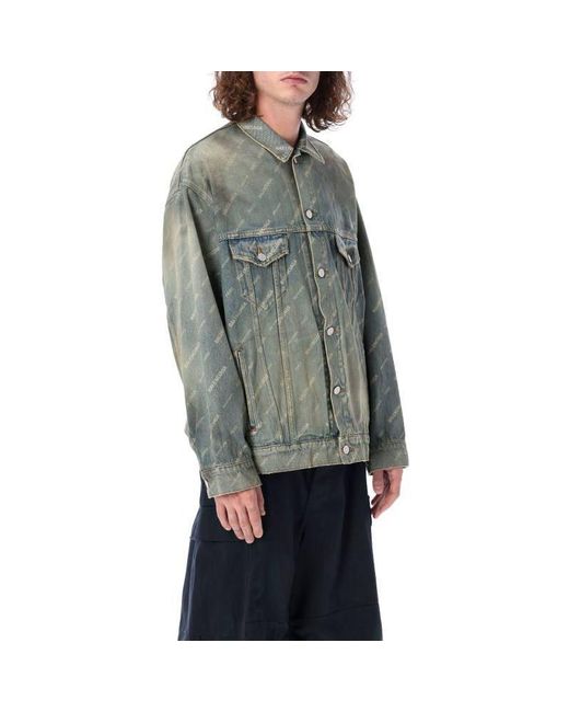 Balenciaga Blue Denim Jacket Large Fit 'Light Japanese' for men