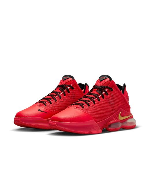 Nike Red Lebron 19 Low 'Light Crimson' for men