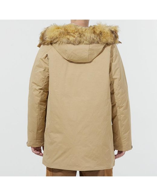 Adidas Natural Down Parka Mid-Length Stay Warm Hooded Down Jacket for men