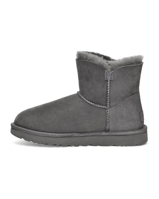 Ugg Gray (Wmns) Bailey Zip Mini Fleece Lined