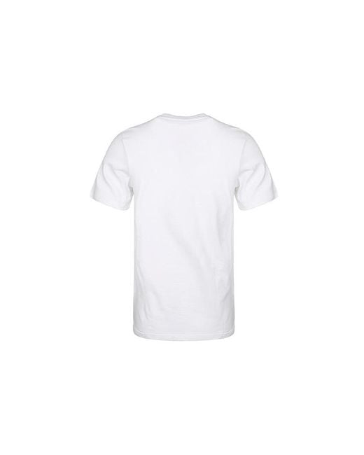 Adidas White Originals Chest Logo Sports Short Sleeve Flash for men