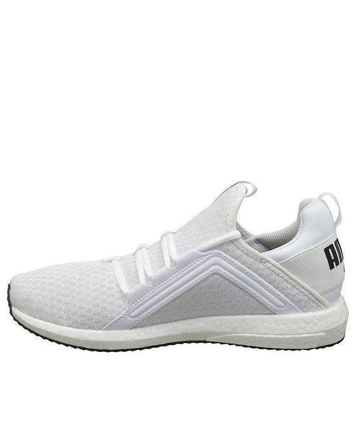 PUMA White Mega Nrgy Low Tops Sports Shoe for men