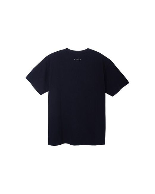 Gucci Black X Disney Donald Duck Print T-Shirt for men