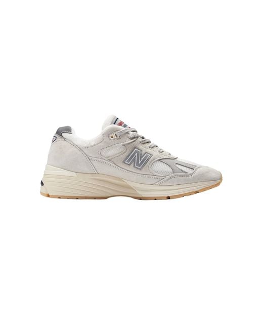 New Balance White 991V2 Made for men