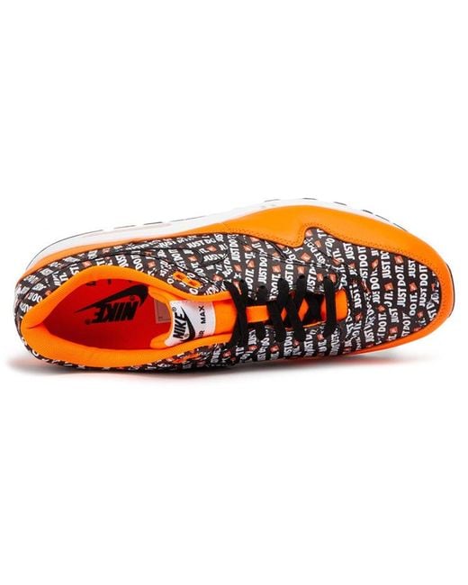 Nike Orange Air Max 1 'Just Do It' for men