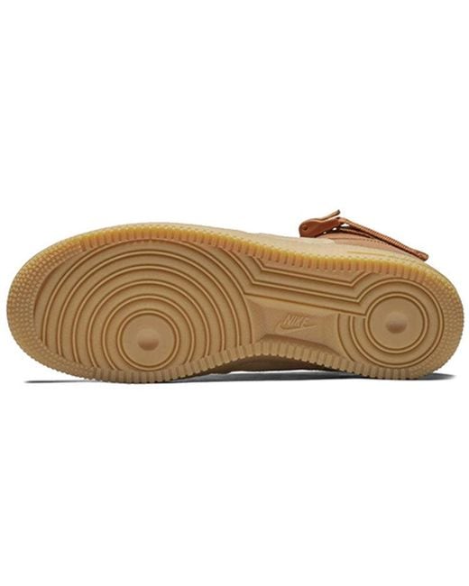 Nike Brown Sf Air Force 1 Mid Premium Shoe for men