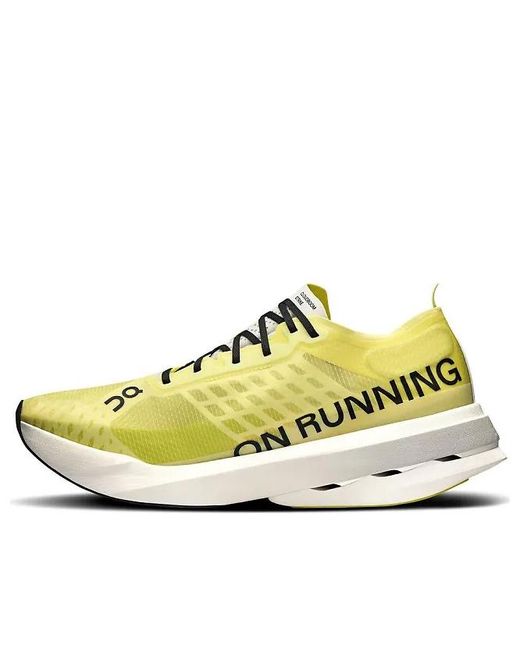 On Shoes Yellow Cloudboom Strike 'Limelight Wolf' for men