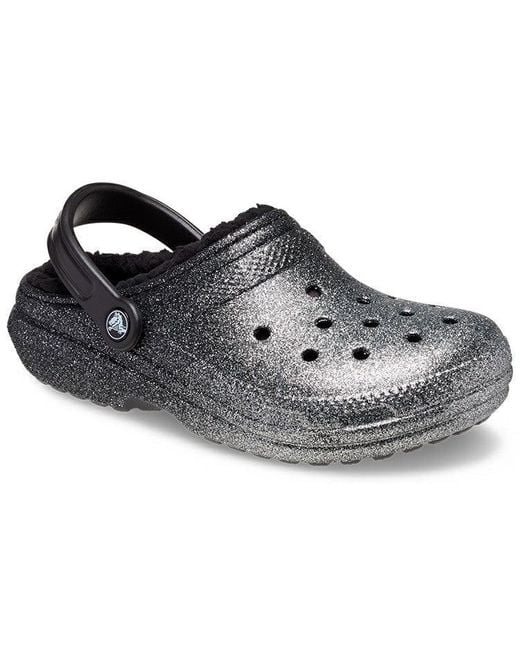 CROCSTM Brown Classic Glitter Lined Clogs