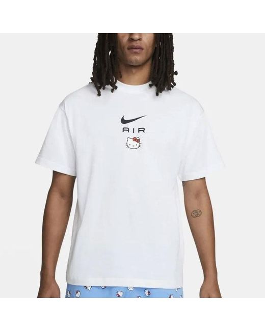 Nike White X Hello Kitty Crossover Ss22 Funny Alphabet Cartoon Printing Short Sleeve for men