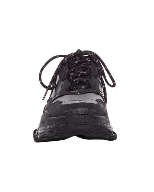 Balenciaga Black Triple S Sneaker 'Allover Logo for men
