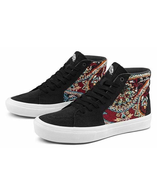 Vans Black Skate Sk8-Hi 'Paisley' for men