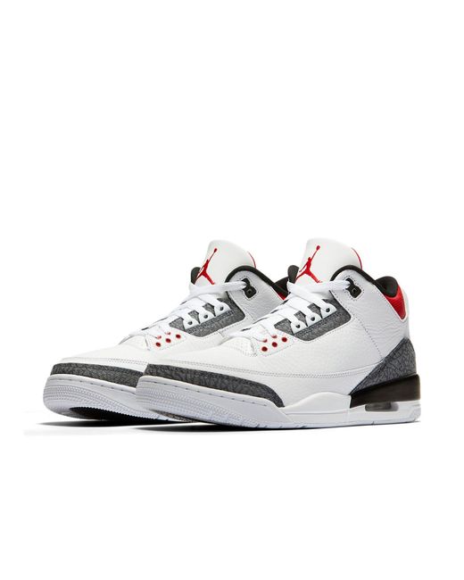 Nike White 3 Retro Denim Se 'Fire' for men