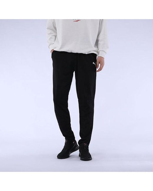 PUMA Black Knitted Track Pants for men