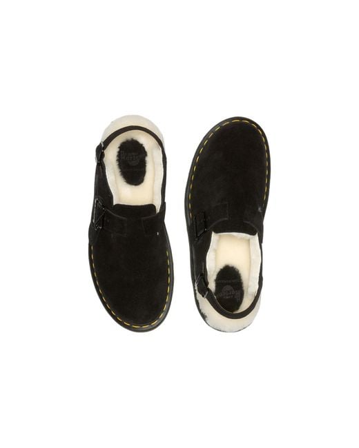 Dr. Martens Black Jorge Shearling Slingback Mule for men