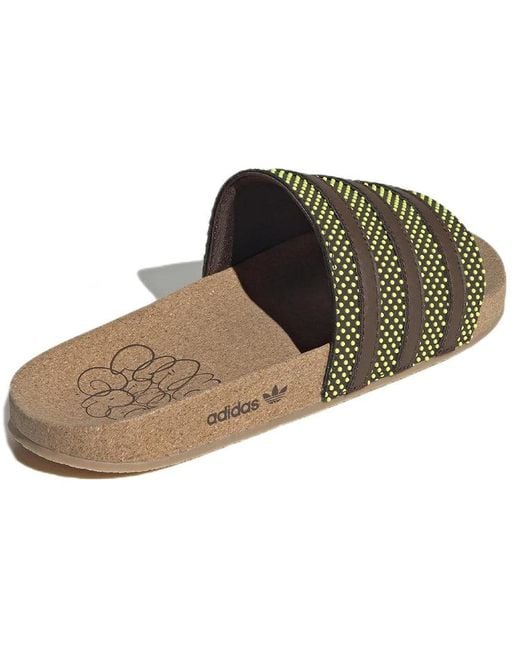 Adidas Green Adilette Slide 'Plant And Grow'