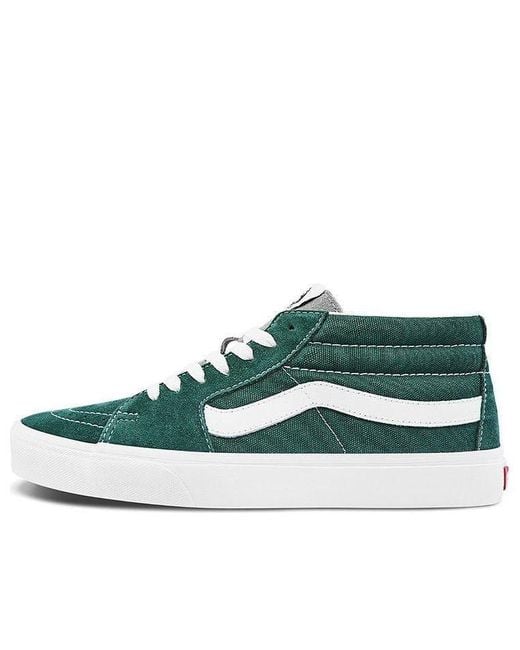 Vans Green Sk8-Mid Classic Mid-Top Casual Skate Shoes for men