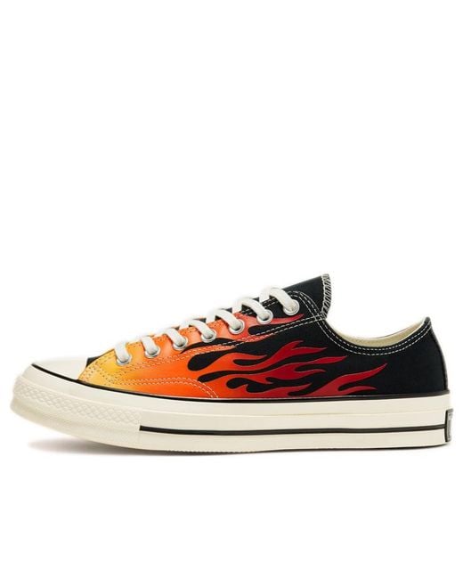 Converse Black Chuck 70 Low 'Archival Flame Print' for men