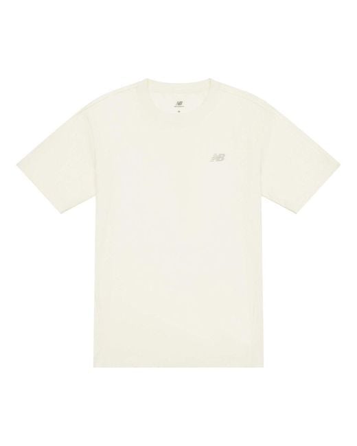 New Balance White Nb Small Logo T-Shirt for men