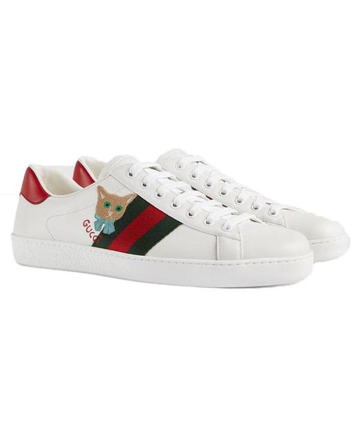 Gucci White Ace Low Cat' for men