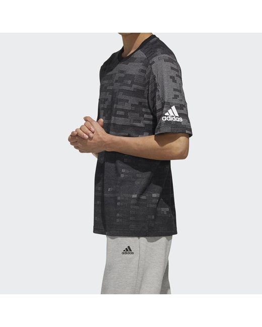Adidas Gray Ss Knit Tee for men