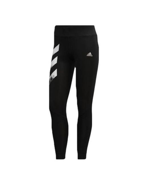 Adidas Black (Wmns) Own The Run 3-Stripes Fast Tights Asia Sizing