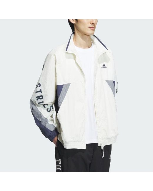 Adidas White Word Woven Jacket Asia Sizing for men