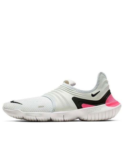 Nike White (Wmns) Free Rn Flyknit 3.0 'Half'