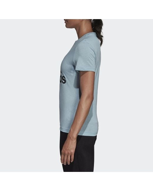 Adidas Blue (Wmns) Classic Logo Short Sleeve