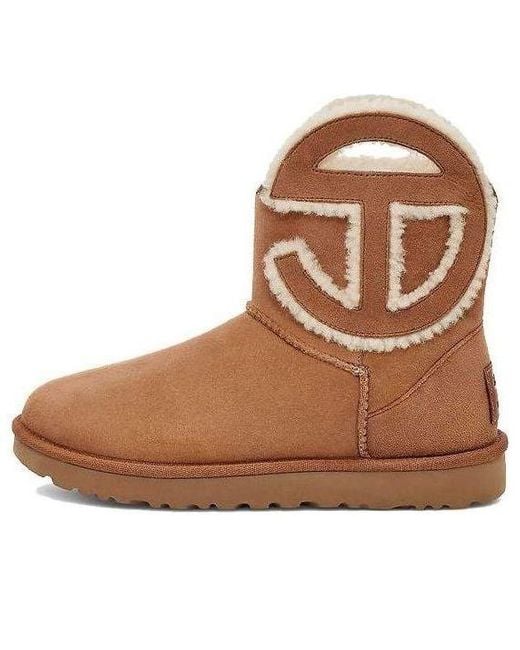 Ugg Brown X Telfar Logo Classic Mini 'Chestnut'
