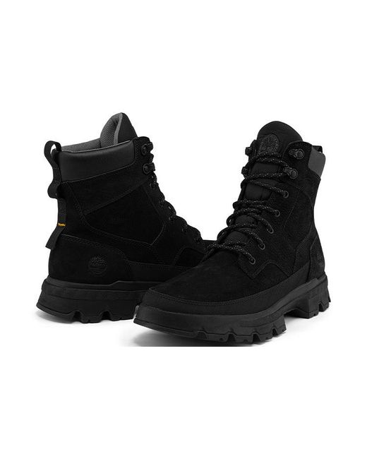 Timberland Black Originals Ultra Wide Fit Waterproof Boots 'Jet Barefoot Buffed' for men
