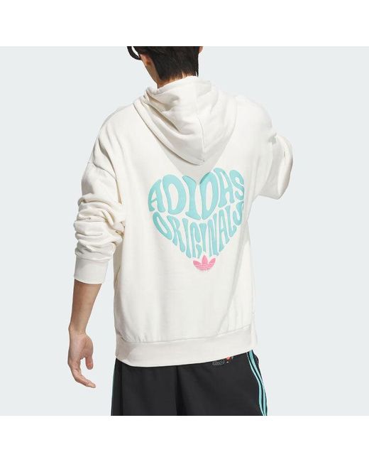 Adidas White Originals V-Day Hoodie Asia Sizing for men