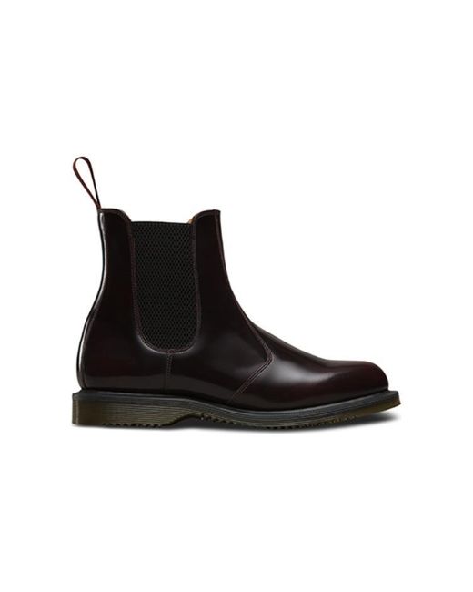 Dr. Martens Black (Wmns) Dr.Martens Flora Smooth Leather Chelsea Boots 'Cherry'