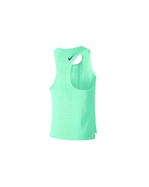 Nike Green Aeroswift Breathable Training Sports Running Vest for men