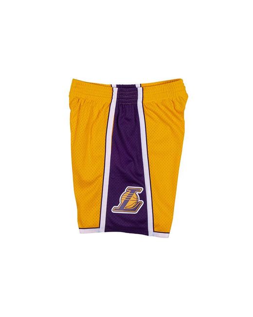 Mitchell & Ness Yellow Nba Swingman Shorts Los Angeles Lakers 2009-10 for men