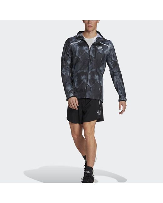 Adidas Blue Marathon Fast Graphic Jacket for men