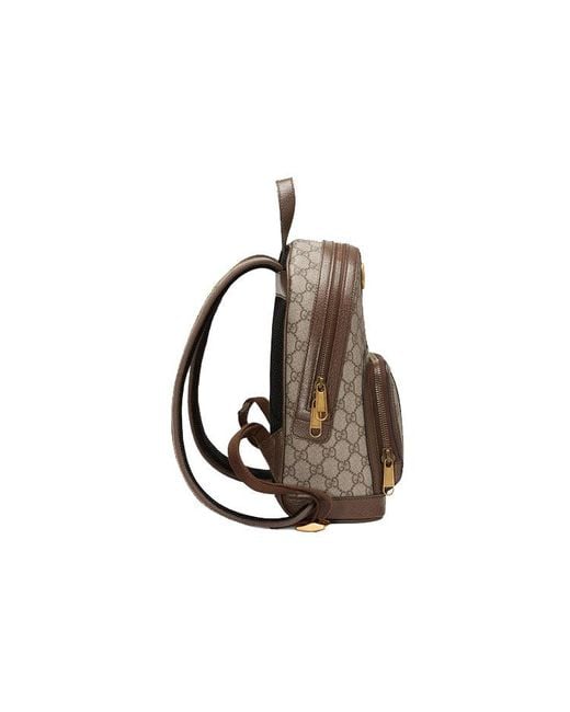 Gucci Brown Ophidia Gg Supreme Monogram Small Backpack for men