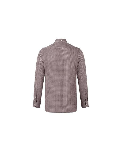 Burberry Brown Plaid Full Print Long Sleeves Shirt for men