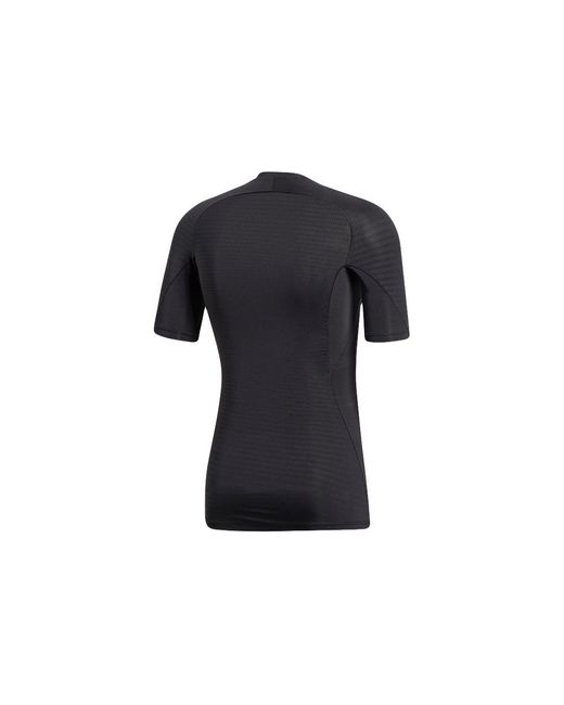 Adidas Black Ask Tec Tee Ss Tight Gym Sports Short Sleeve for men