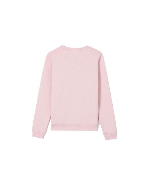 KENZO Pink (Wmns) Classic Tiger Head Printing Round Neck Hoodie