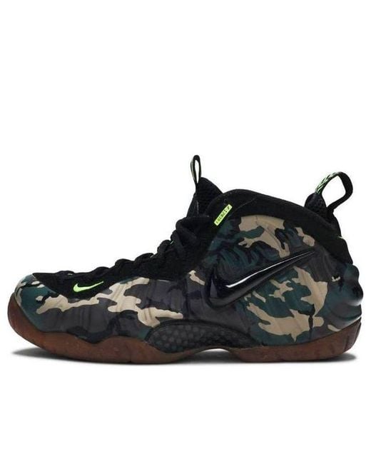 Nike Black Air Foamposite Pro Prm Le "green Camo" Shoes for men