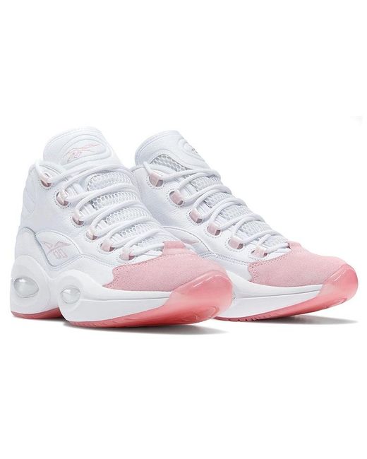 Reebok White Question Mid Toe' for men