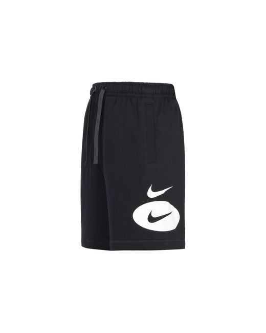 Nike Black Sportswear Contrasting Colors Logo Loose Lacing Casual Shorts for men