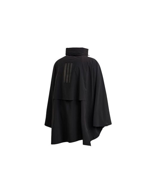 Adidas Black Myshelter Cape Outdoor Sports Zipper Cardigan Hooded Jacket for men