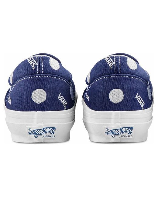 Vans Blue Og Classic Slip-On Lx Low Top Casual Skateboarding Shoes for men