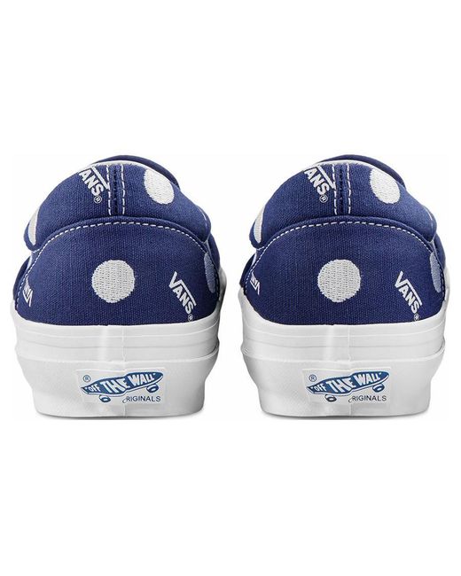 Vans Blue Og Classic Slip-On Lx Low Top Casual Skateboarding Shoes for men