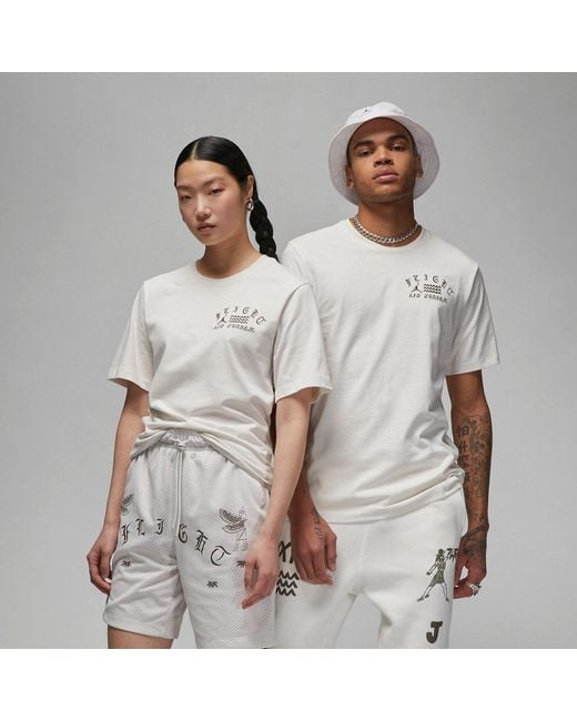 Nike White Artist Series By Umar Rashid T-Shirt Asia Sizing 'Sail' for men