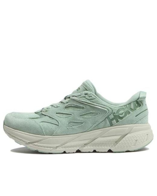 Hoka One One Blue Clifton L Suede 'Smoke' for men